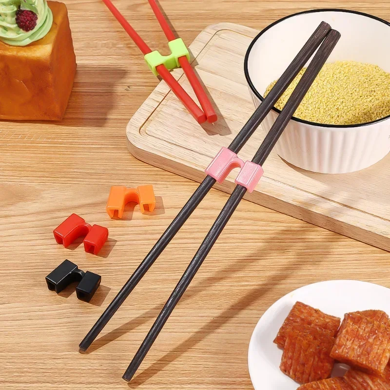 1/10PCS Plastic Chopsticks Holders Reusable Chopstick Helper Adjustable Aid Training Covers for Beginner Trainer Kitchen Gadgets