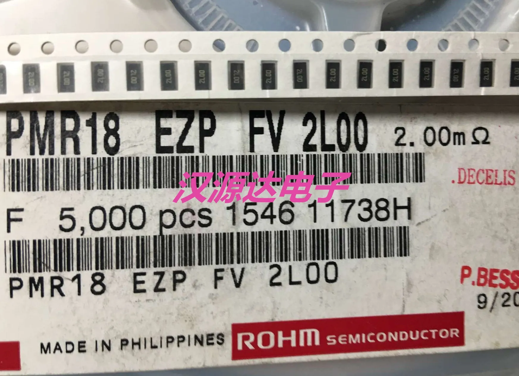 

50pcs/lot PMR18EZPFV2L00 ROHM 1206 2L00 0.002R 1% 1W chips Electronic new