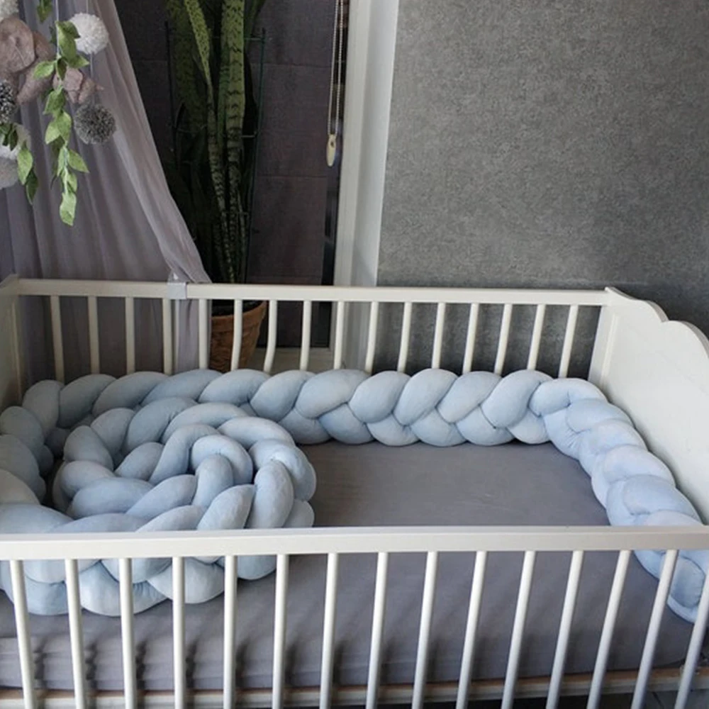 4 м бампер для детской кроватки, плетеная подушка, бампер для детской кроватки, защитный бампер для кроватки, декор комнаты, комплект постельного белья для кроватки