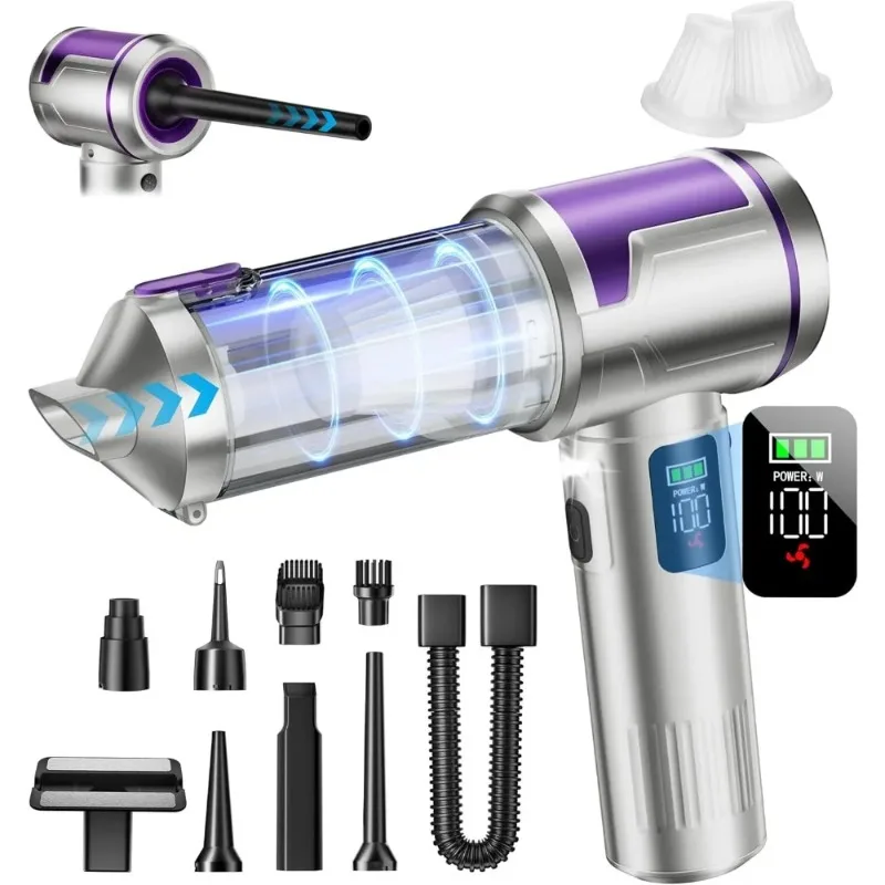 

Handheld Car Vacuum Portable Cordless, 22000Pa High-Power Suction Hand held Vacuum Cleaner & Air Duster for Car Cleaning, Home,