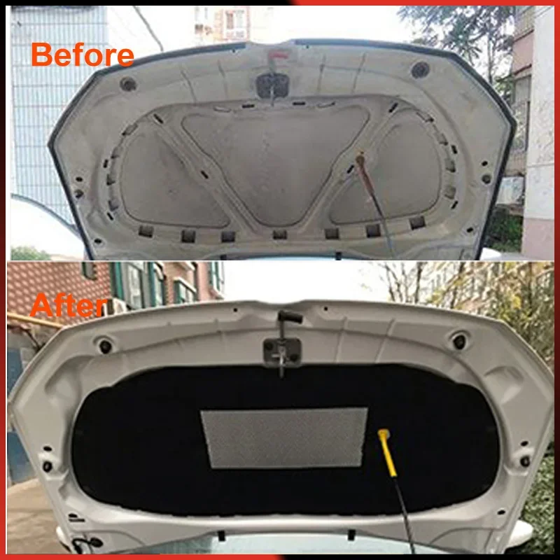 2011-2016 Heat Sound Insulation Cotton Pad for Volkswagen VW Polo 6R 2011 2012 2013 2014 2015 2016 Accessories Cover Mat