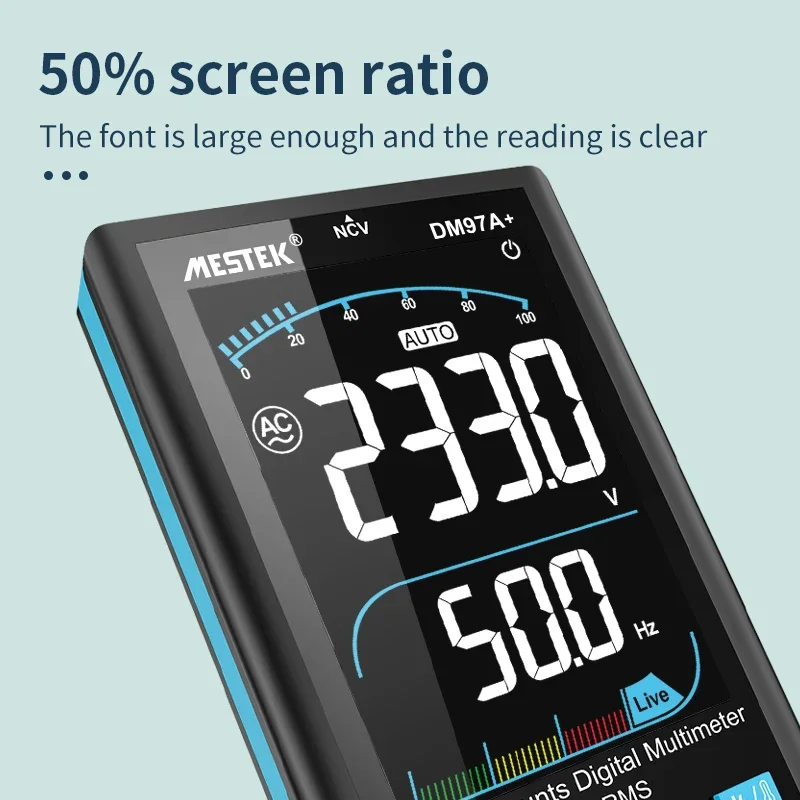 

-Digital Multi Meter Temperature Measure 9999 Counts AC DC Current Voltage Resistance Capacitance NCV Ture RMS Multimeter