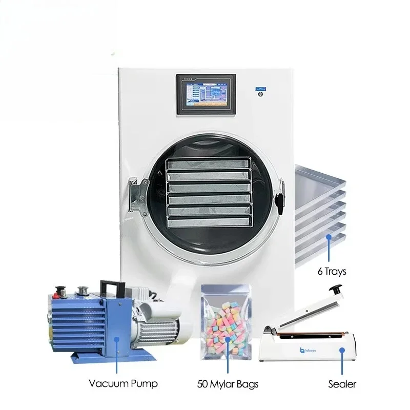 Lab 8kg 10kg Vacuum  Dryer Machine 6 Trays Home Use Fruit Drying Machine for Food