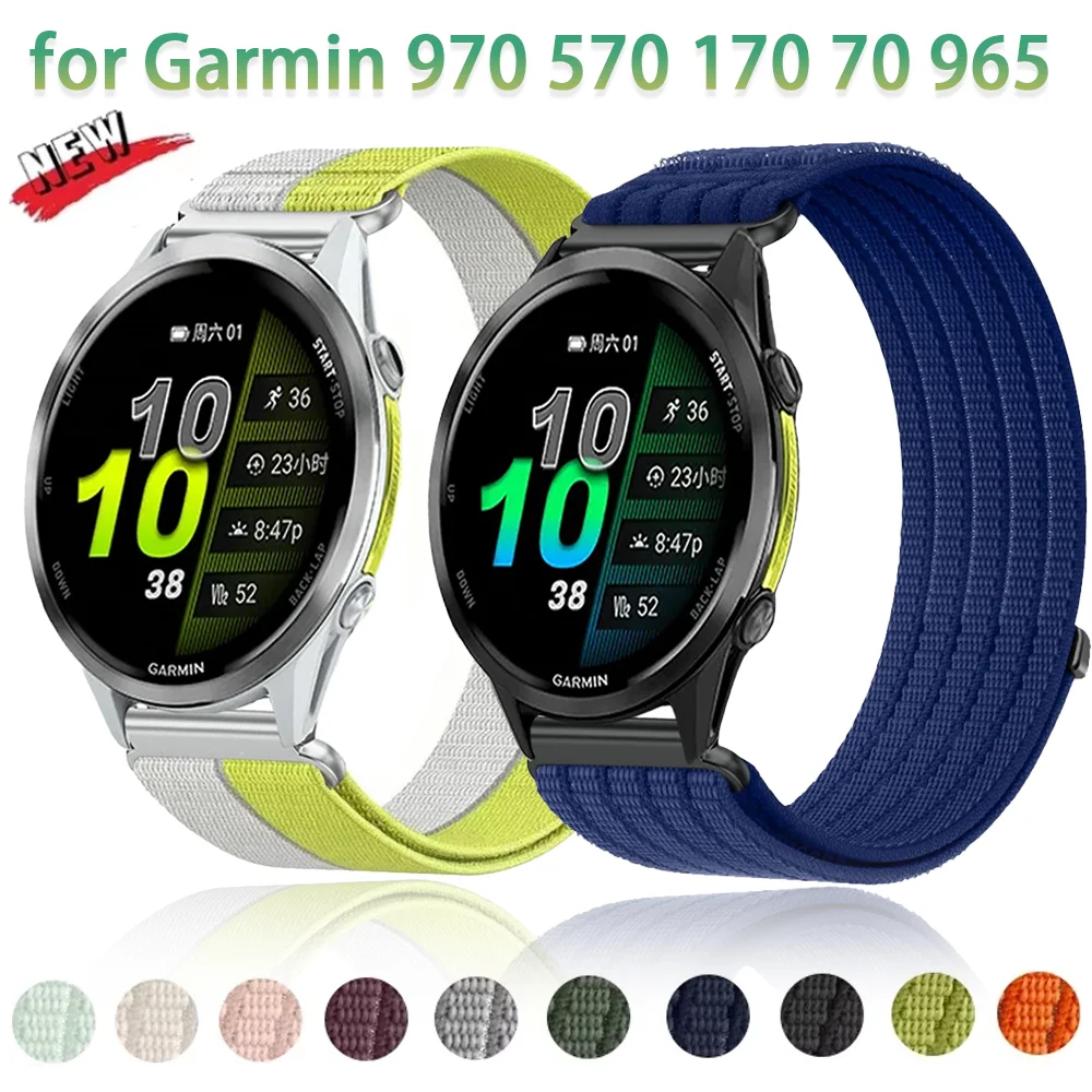 18mm 20mm 22mm Nylon-Armband für Garmin Forerunner 970 570 47/42mm 170 70 965 265 165 55 Venu 4 45/41mm Armband Garmin Active 6 5