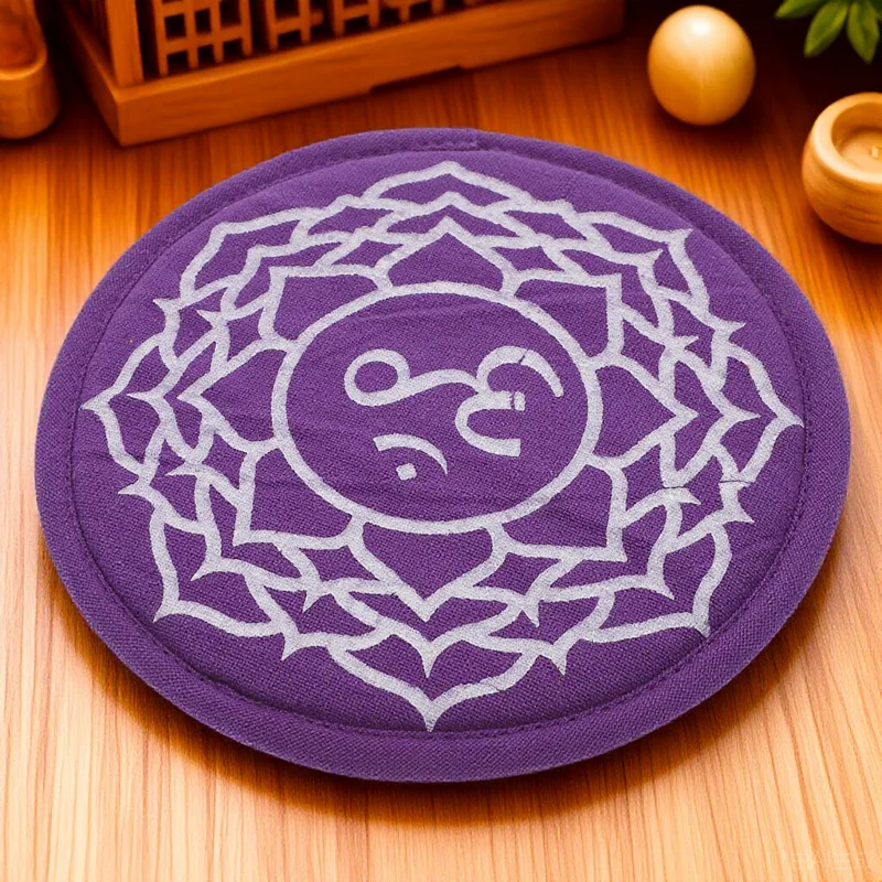 

1pc Embroidery Tea Pot Cushion Nepal Bowl Handmade Mat For Buddhist Sound Bowl Pad Meditation Music Therapy Cotton Cloth