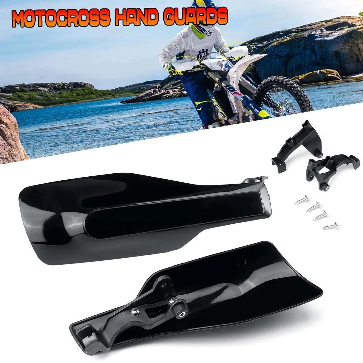 

Защита для рук для мотокросса, защита для рук мотоцикла, черная для Husqvarna TX FC FE TE TC FX 125/250/300/350/450/501/501S — L49A