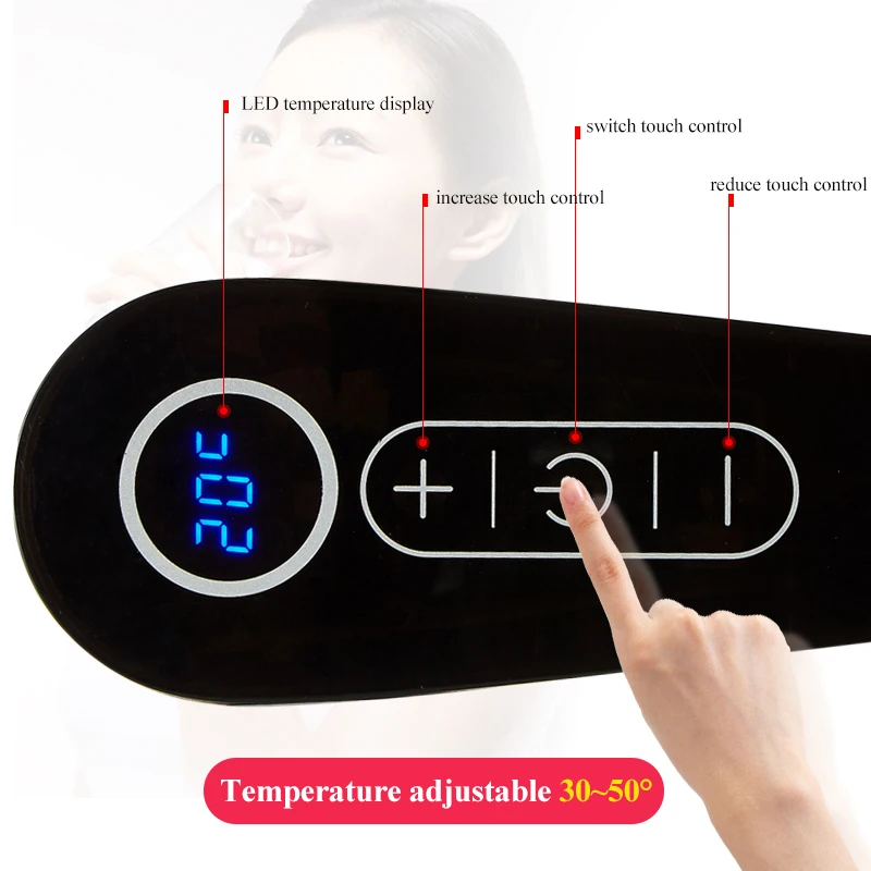 3000W ทันทีก๊อกน้ำสแตนเลสสตีลสวิทช์เครื่องทำน้ำอุ่นปรับอุณหภูมิจอแสดงผล LCD เครื่องทำความร้อนก๊อกน้ำ220V