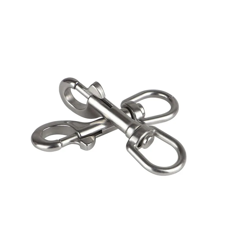 316 Stainless Steel Swivel Eye Bolt Snap Hook,Single Ended Trigger Snap Clips for Diving/Pet Leash/Key Chain/Flag/Clothes Line