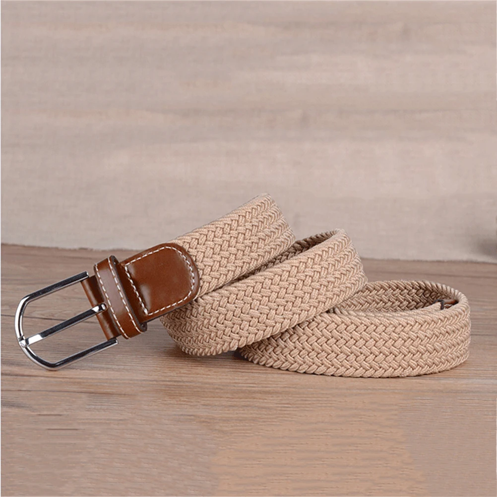 

Elastic Waistband Woven Stretch Belts for Men Mens Braided to Weave Stretchable Miss