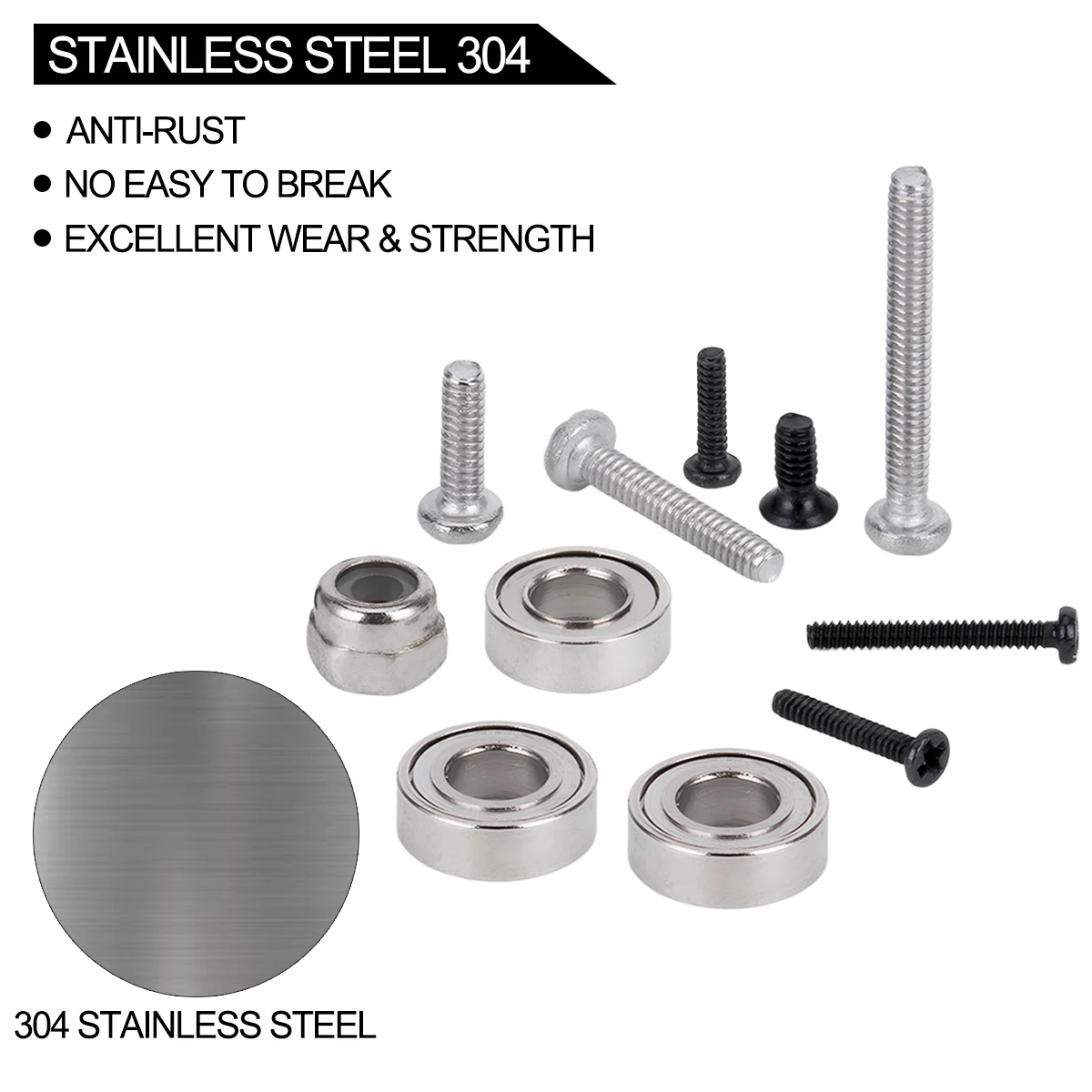 120Pcs Stainless Steel Screw & Bearing Combo for SCX30 – 1/30 Axial RC Crawler Replacement Parts Kit