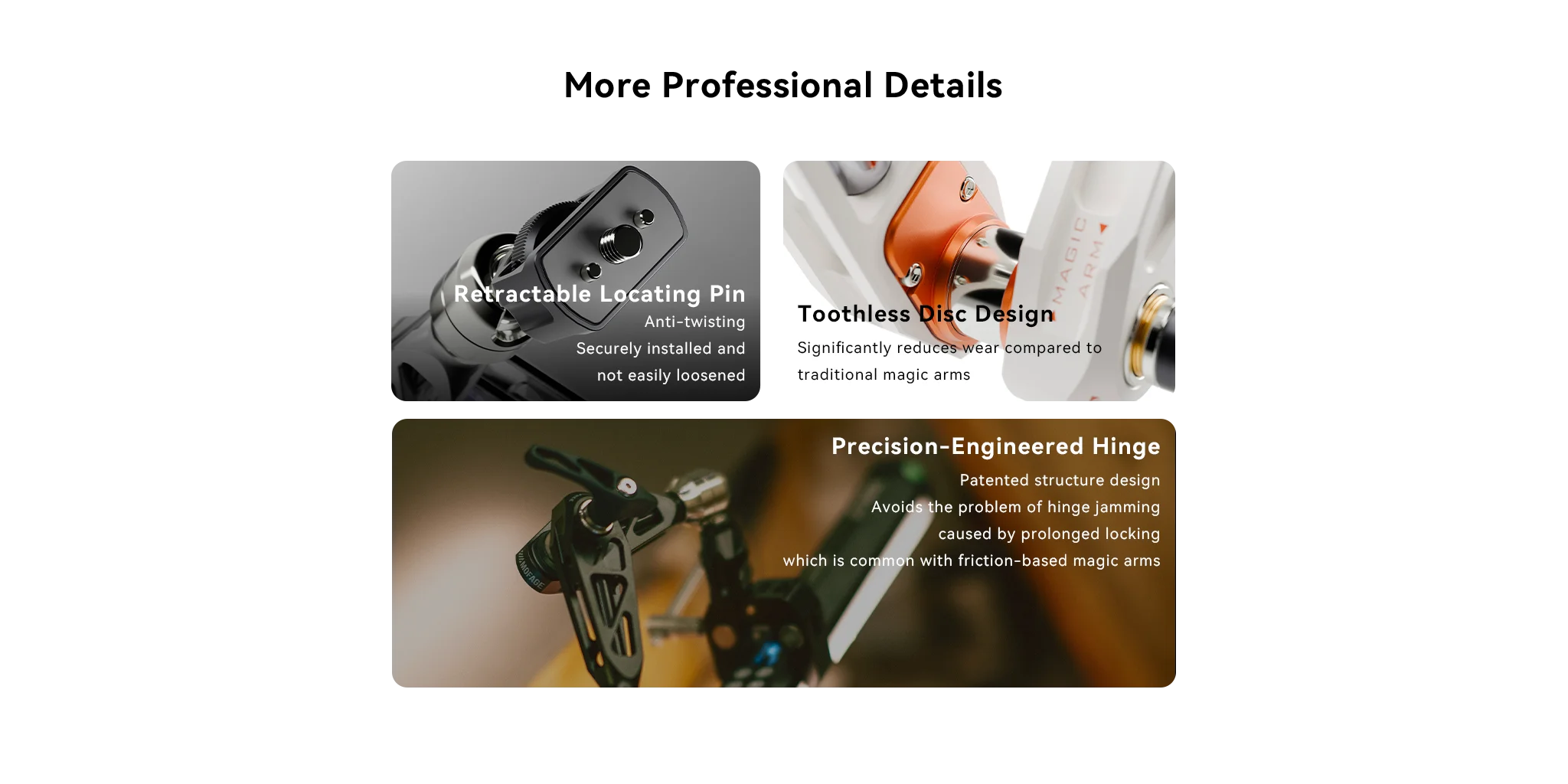 11 Inch Talos Damping Magic Arm Adjustable Articulating Magic Arm for Field Moni
