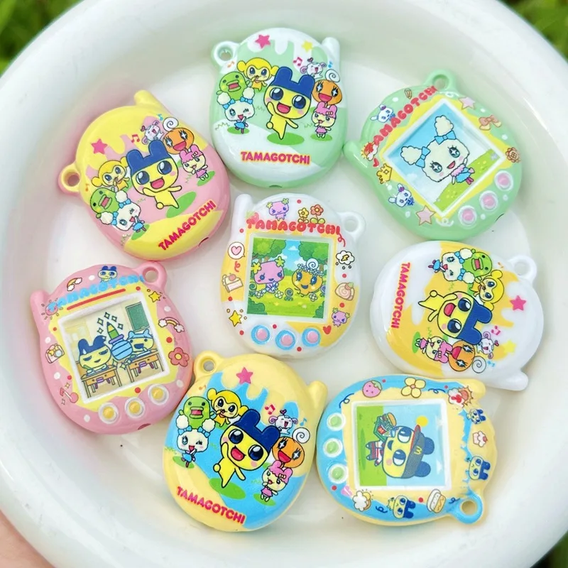 

10pcs New 36mm Tamagotchi through-hole beaded DIY mobile phone chain keychain beaded pen accessory material ﻿