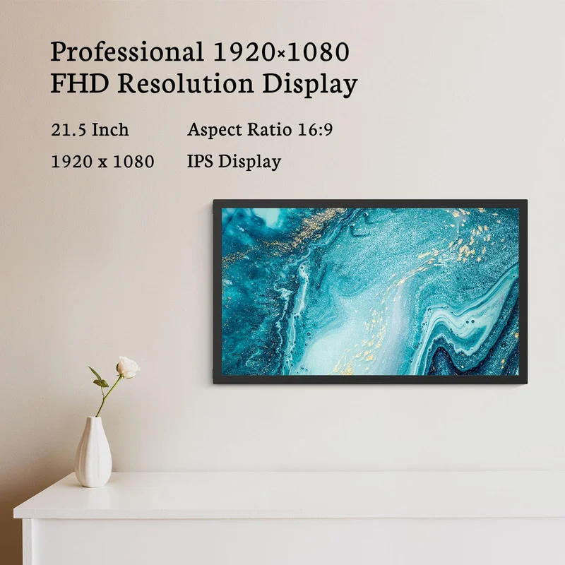 21.5 Inch Private Gallery Art Digital Frames Picture Video Wall Art Anti-Glare Canvas Wifi Remote Lcd Digital Frame for Homeuse