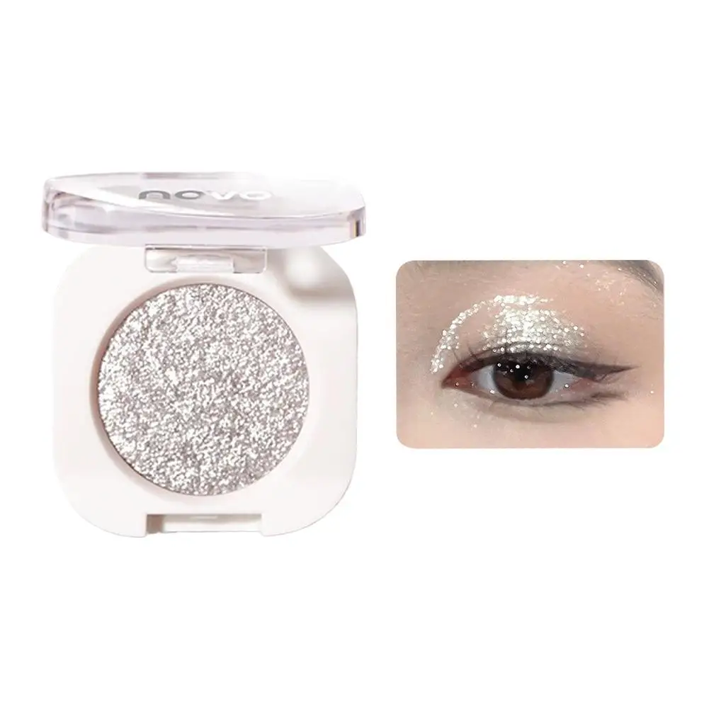 Paleta Cieni do Powiek 4 Kolory Jednokolorowe Łatwe w Aplikacji Cieni do Powiek o Wysokim Połysku Efekt Ziemniaków Lustrzany Perłowy Brokat