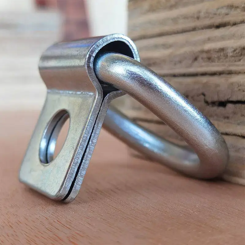 2PCS Galvanized Hook Triangle D-type Pull Ring Floor Hook Binding Buckle Off-road Vehicle RV Modification Trailer Accessories