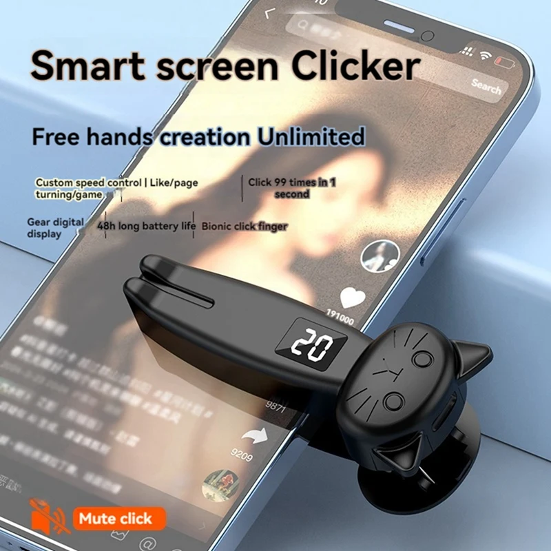 리모컨 페이지 뒤집게 E-리더 컨트롤러, 블루투스 전화 화면, 자동 리모콘, 라이브 스트리밍용 카메라 셔터-WMAN