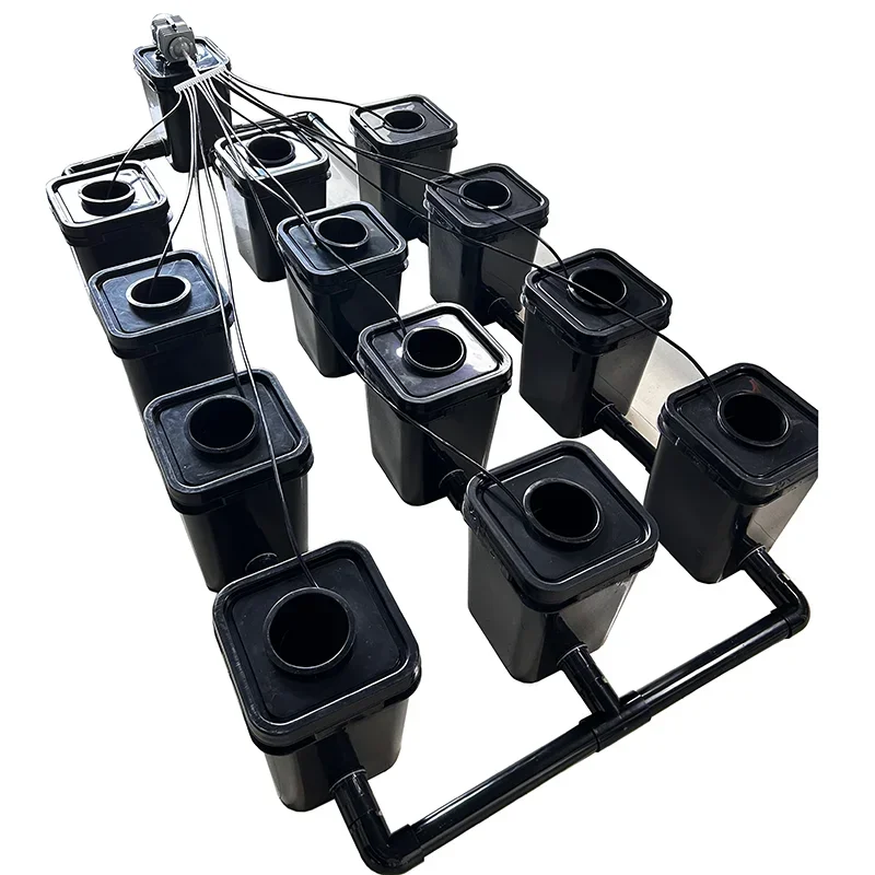 High Quality 5 Gallon RDWC 4/6/8/10/12 Buckets Hydroponic Growing Systems  System