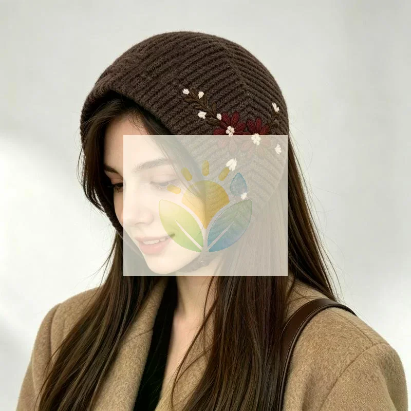 Women's Floral Embroidery Color Block Knitted Sweater Fall Winter Commuter Style Warm Cozy Office Wear Tops for Ladies