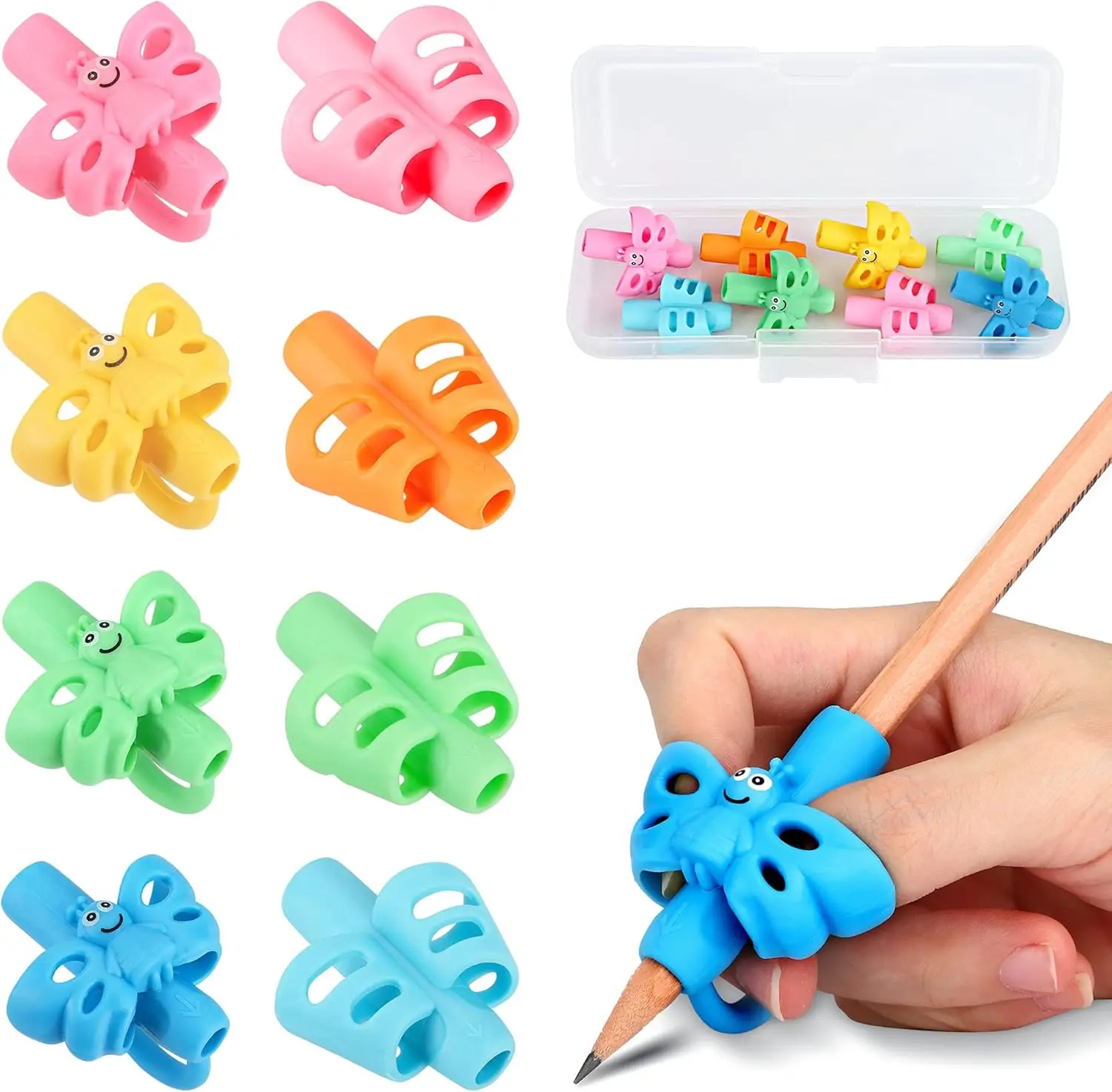 

Pencil Grips for Kids Handwriting, Ergonomic Training Tool for Toddlers 2-4, Writing Aid for Preschoolers