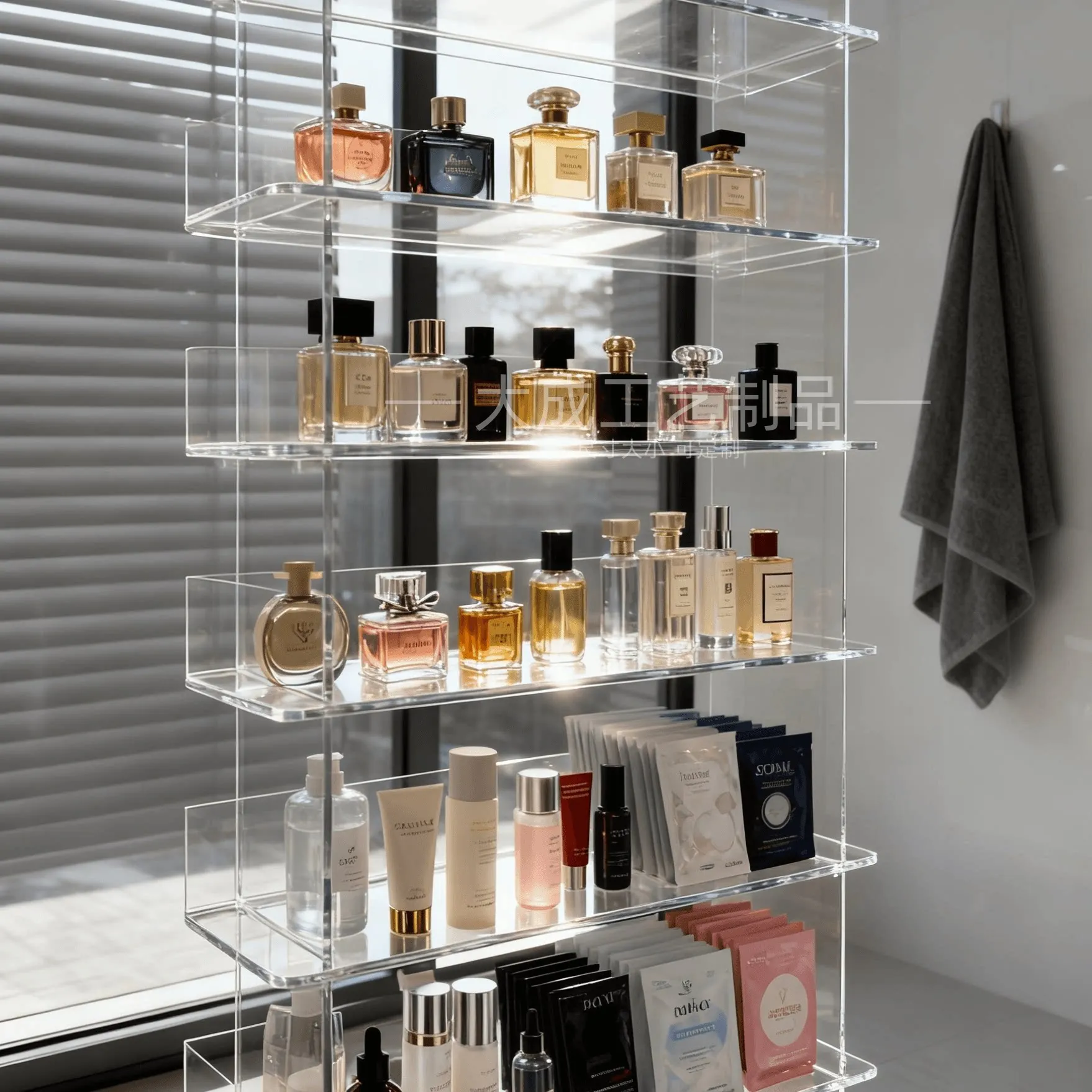 Bathroom rack, cosmetic storage display rack, bathroom floor display rack of the same style