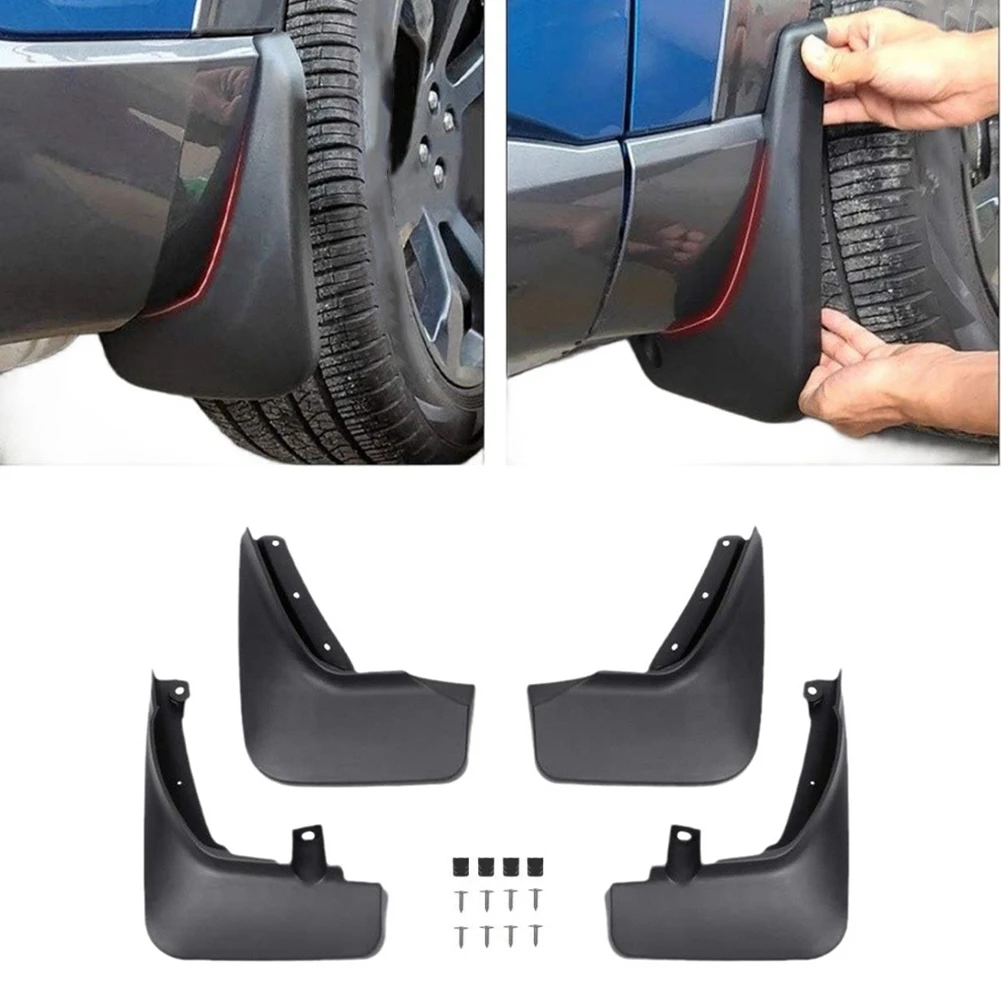 

For Autorder For Splash Guard Mud Flaps Kit 4 pcs for Ford Explorer 2020 2021 2022 Plastic Protection Replacement