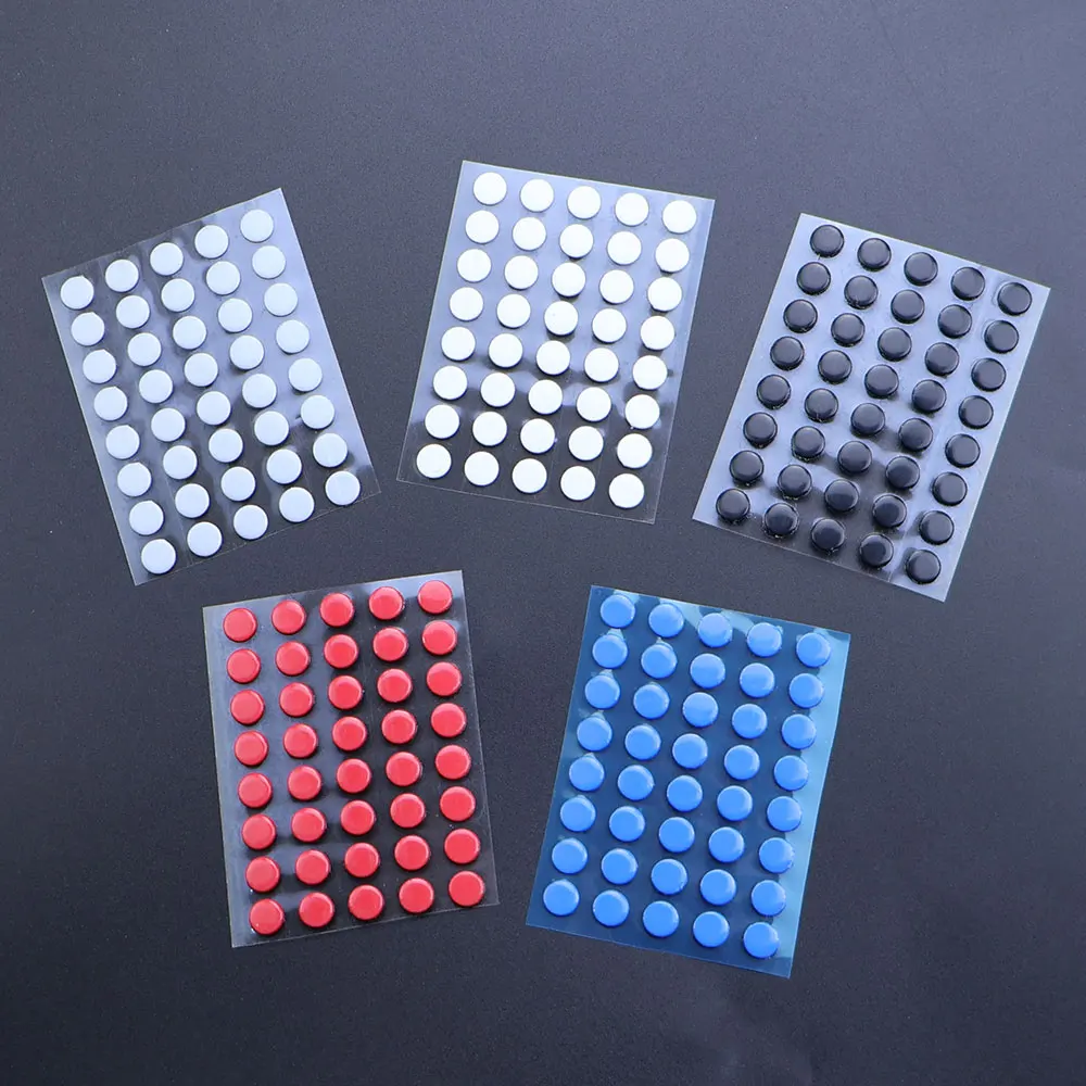 JCD 40Pcs 6.5mm diameter 0.8mm thickness Small Dots Universal Mouse Skates for Logitech Rubberized Mouse Foot Glide Feet Sticker