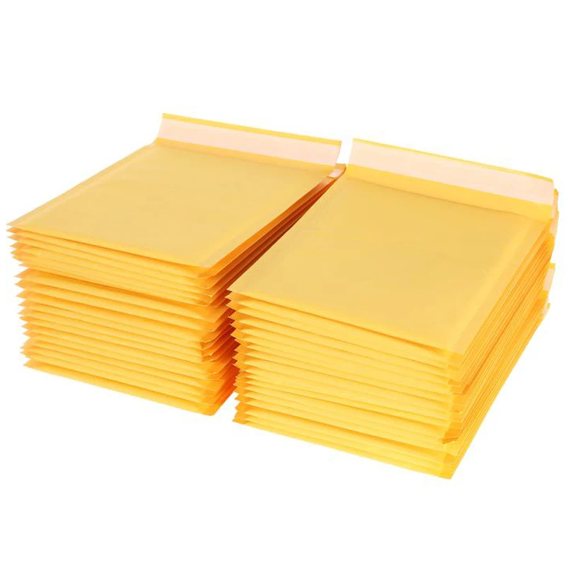 50 pçs/lote papel kraft bolha envelopes sacos mailers acolchoado envio envelope com sacos de embalagem bolha sacos de armazenamento de correio