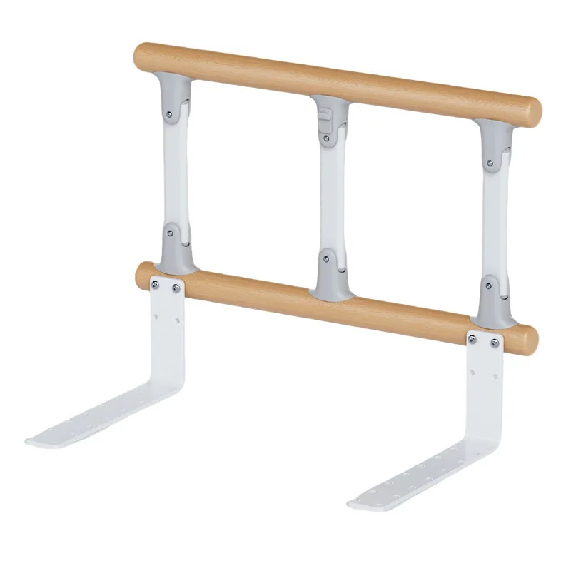 Solid wood folding bed fence guardrail baffle anti-drop household safety bedside armrest