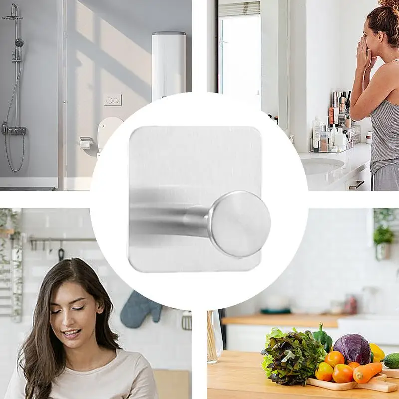 Handtuch haken für Badezimmer Edelstahl Mantel Robe Haken 4 Stück Edelstahl Kleider haken Wand Robe Haken schwere Tür hänger