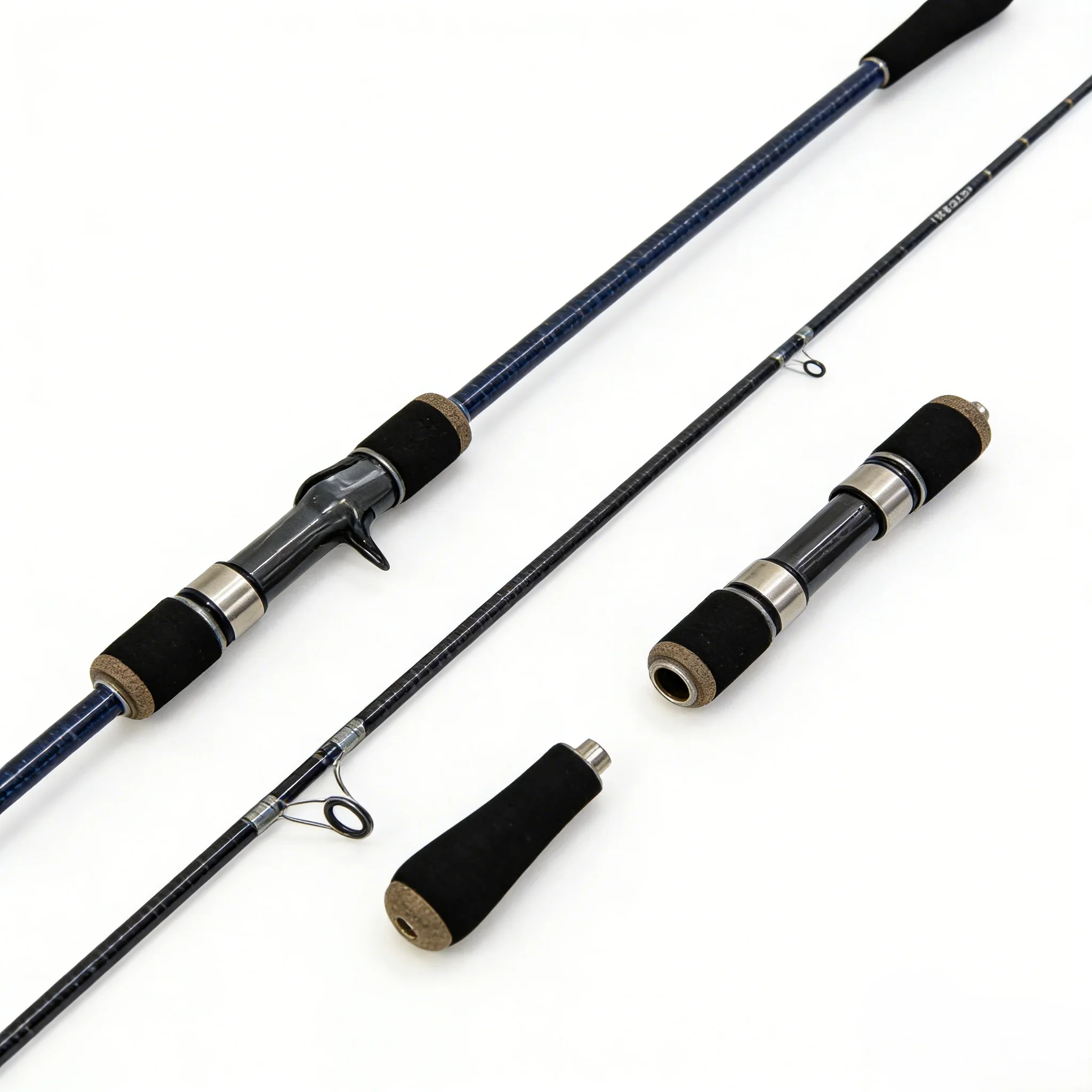 

Carbon Heavy Fast-Action Slow-Jigging Boat Fishing Rod Guides Super Tone EVA Handle Split Back Grip Collapsed Length for