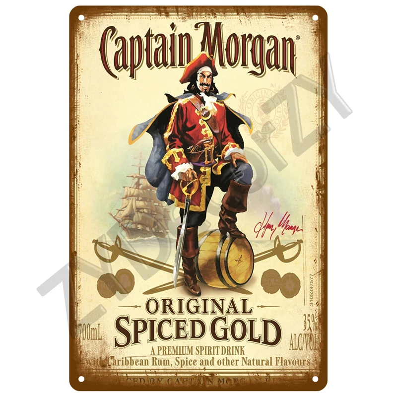 Beer Metal Sign Funny Poster Home Decor For Bar Pub Club Man Cave Tin Sign Rum Brand Vintage Wall Decoration Art Plate Mural