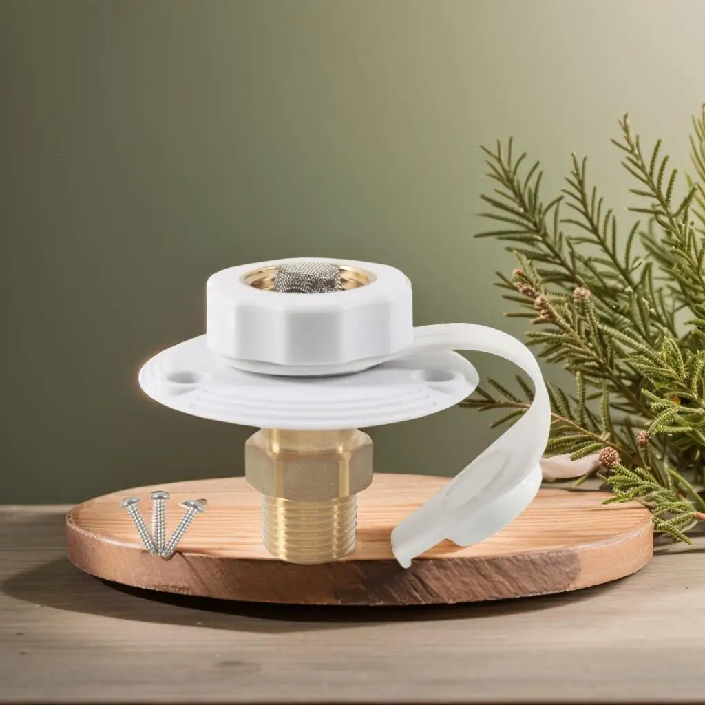 

Впуск воды для автофургона 3/4 NH Женский-1/2 NPT Мужской обратный клапан Фланец Шланговый соединитель Заполнение для путешествий Прицепы RVs