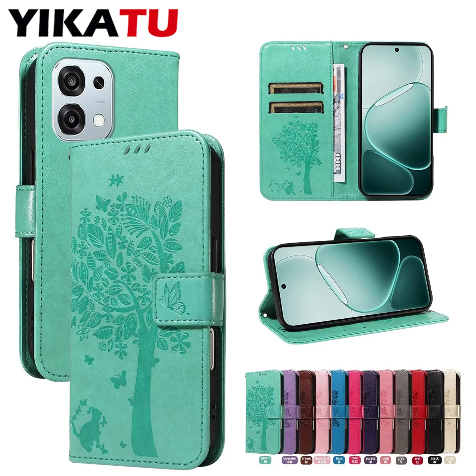 

Shockproof Flip Magnetic Wallet Leather Case For OPPO Reno 15 Pro 5G 11 12 13 14 F 10 Pro 8 T 4G Skin Friendly Phone Bags Cover