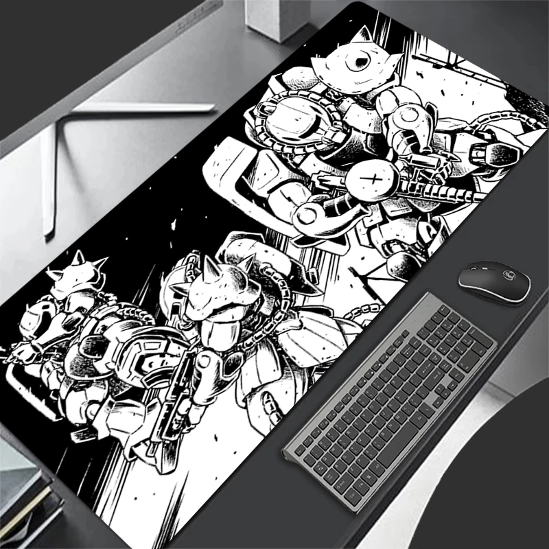 Mouse Pad Large Mechanical Warrior Gundam Zaku II Gamer Keyboard Mat Pads Gaming Desk Protector Mousepad Deskmat carpet Mousepad
