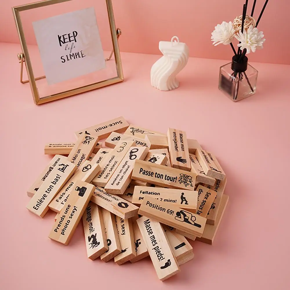 يؤرخ بنة برج لعبة ألعاب الكبار لليالي التاريخ عيد الحب ألعاب زوجين خشبية الفرنسية/الإسبانية/الإنجليزية/الألمانية النسخة