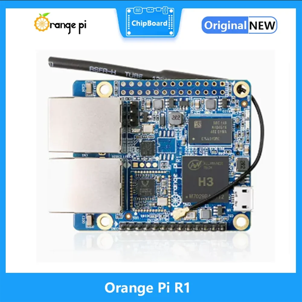 Orange Pi R1 Development board 512MB H3 Quad Core Cortex-A7 Open-Source Board, Support Dual network ports onboard Wifi