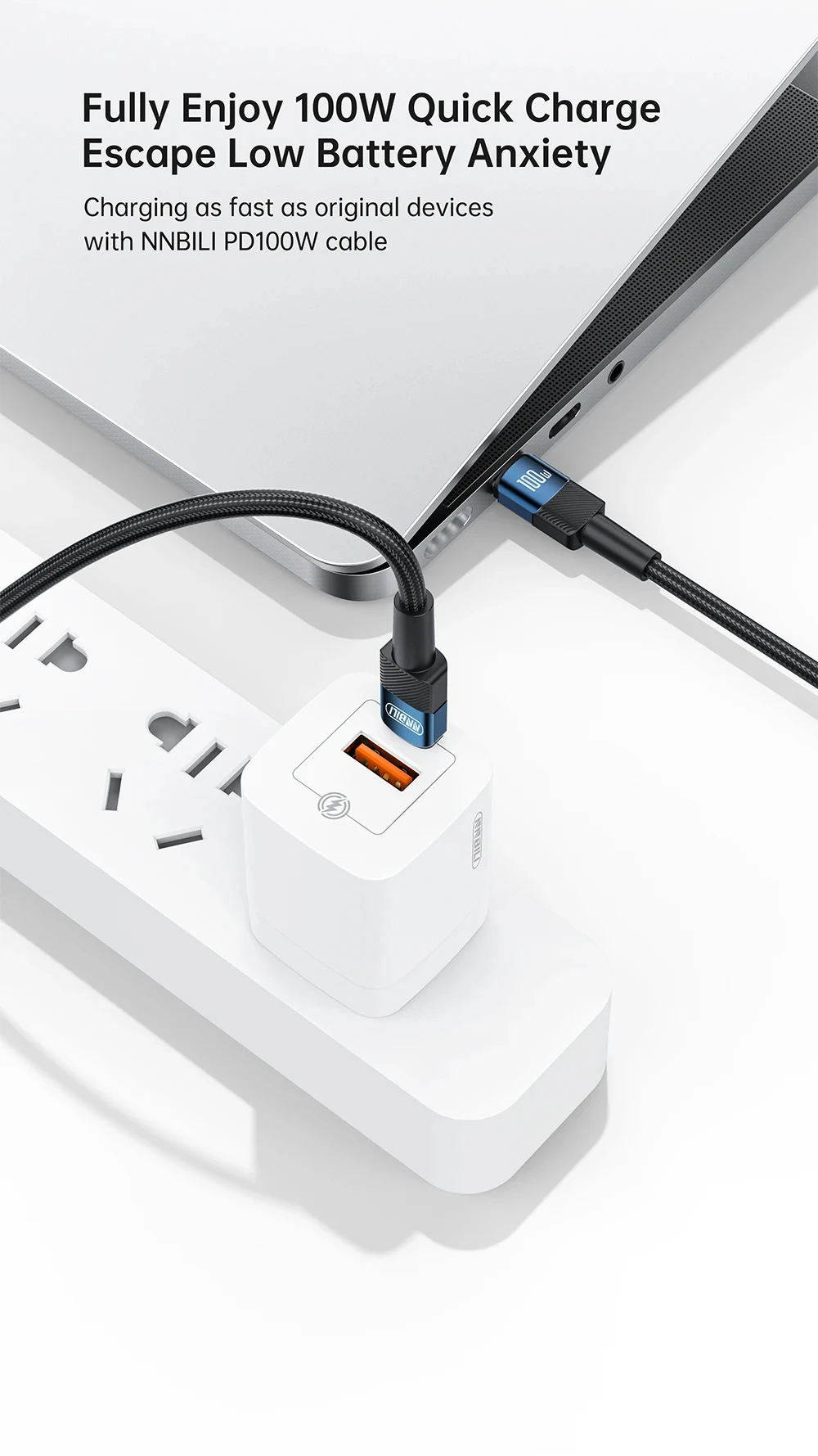 NNBILI 5 Stück 100W Typ-C-zu-USB-C-Kabel für iPhone 17, schnelles Ladekabel für Macbook, iPad, Samsung, Xiaomi, schnelles Typ-C-Kabel – Detail 9
