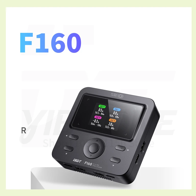 ISDT F160 AC / DC Quad Smart Charger for 1~4S LiFe Li-Ion LiPo LiHv ULiHv 4~12S NiCd/MH 2~7S Pb Battery Charge ,1pcs - image 1 of 6