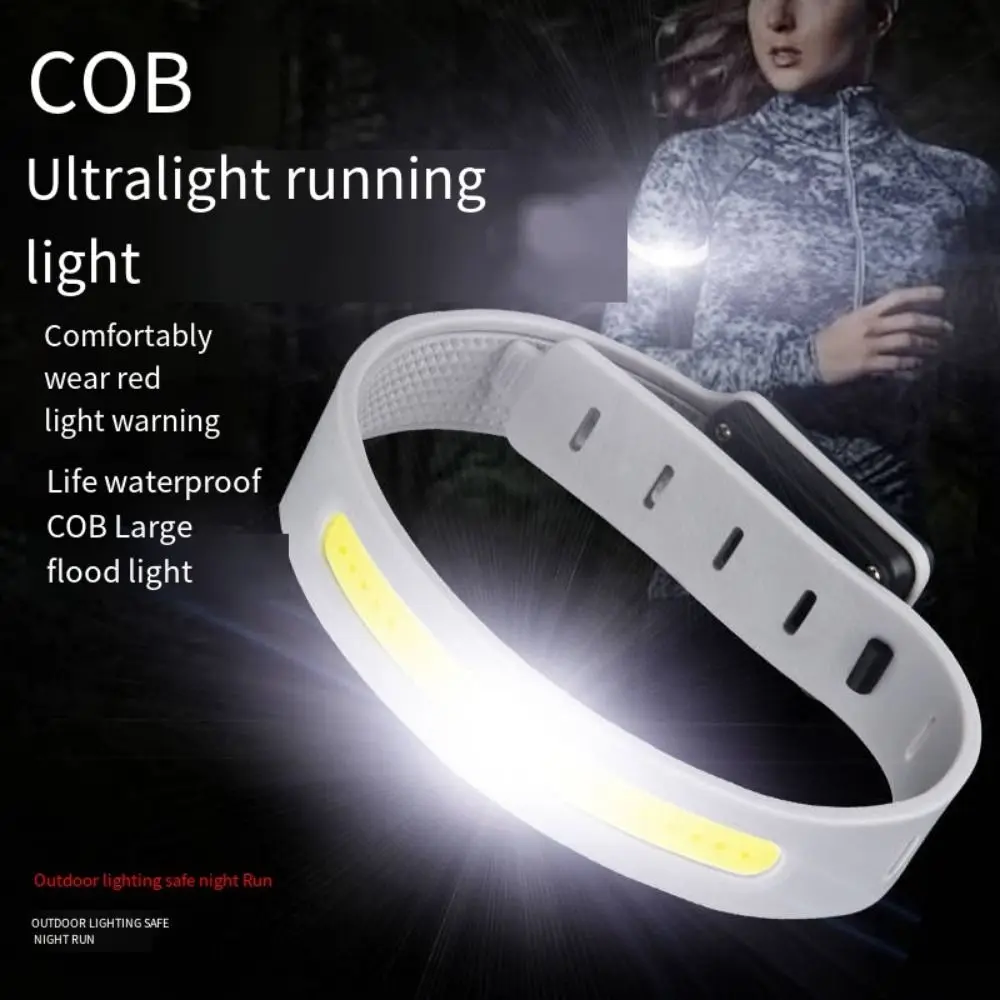 High Visibility COB LED Armband Night Light Glowing Adjustable Night Running Wrist Lamp Sweat Resistant Leg Lantern
