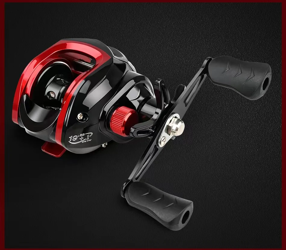 Rooblinos BR Baitcastingrolle, Salzwasser- und Süßwasser-Angelrollen, maximale Zugkraft 8 kg, leichte Surf-Gussrolle, Baitcaster-Rollen – Detail 9