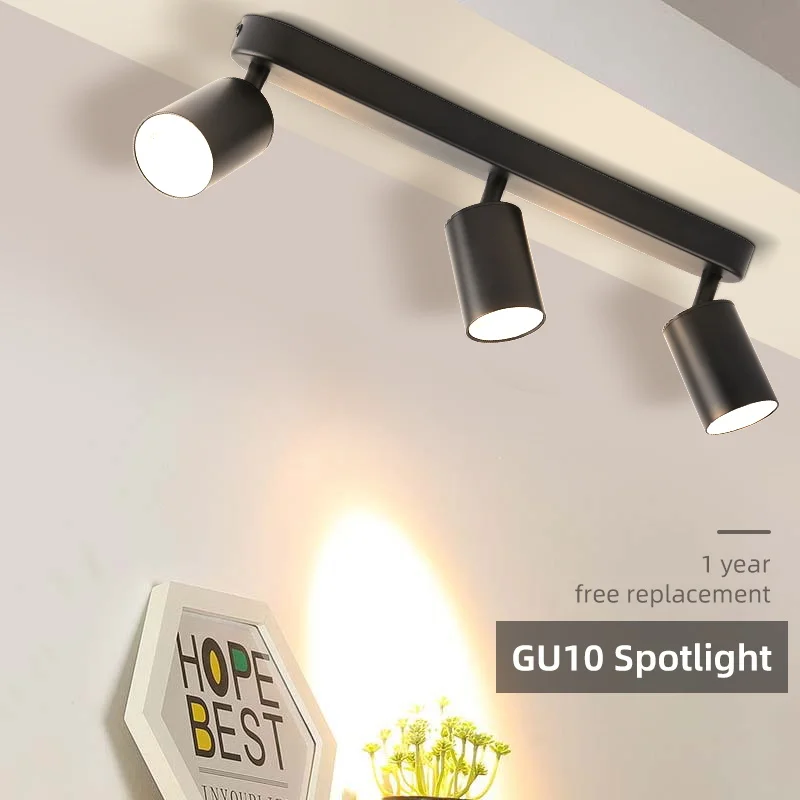 led spotlight track light fixture lampada do teto iluminacao do candelabro decoracao da sala 110v 220v gu10 01