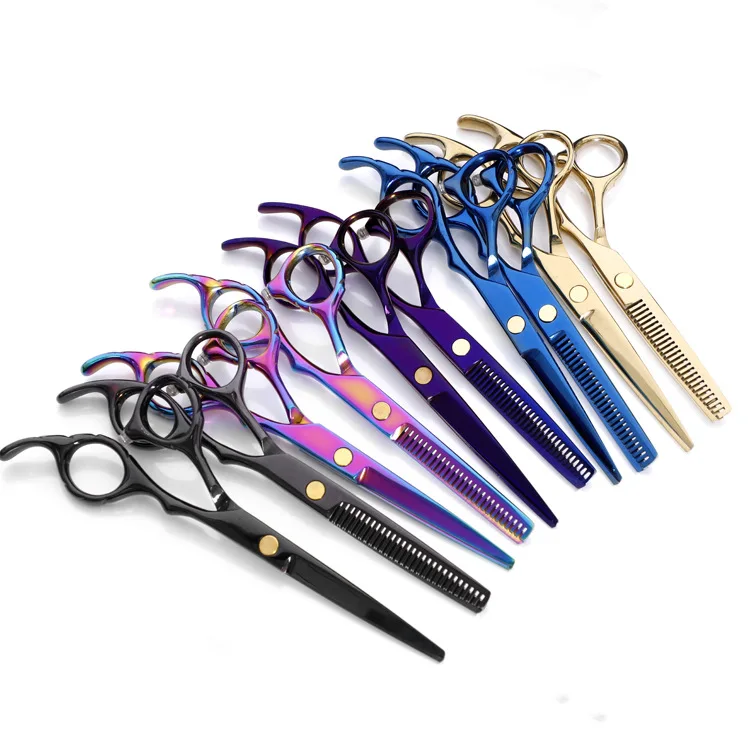 

Professional 6" Barber Scissors Japanese Steel, Hair Thinning & Cutting Shears Ergonomic Hairdressing Scissors for Salon/Home