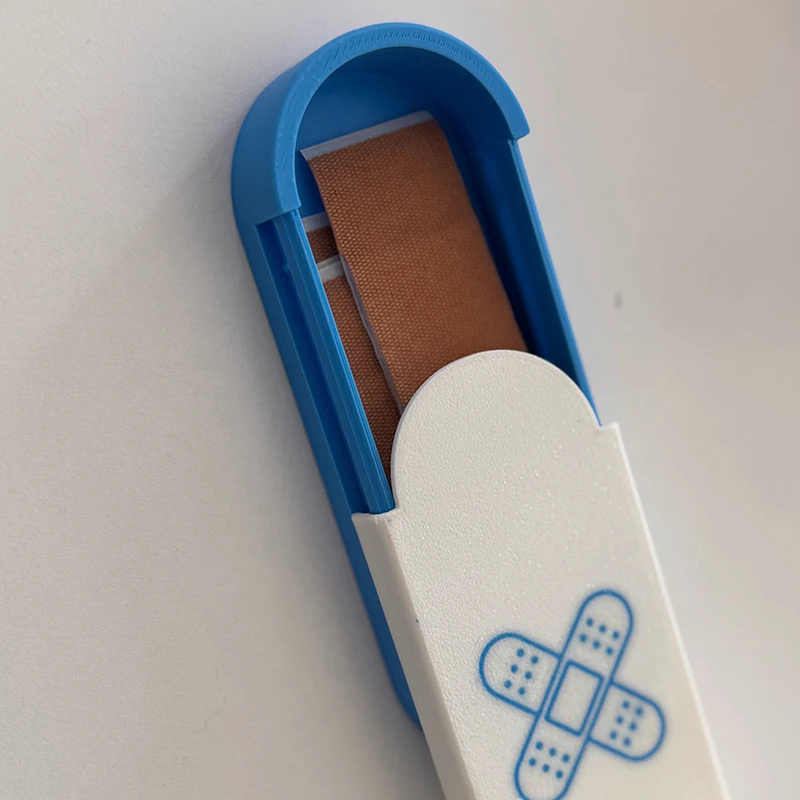 [THG] 1Pcs Colourful Cute Band Aid Storage Box Portable Sliding Toothpick Swab Dental Floss Organizer