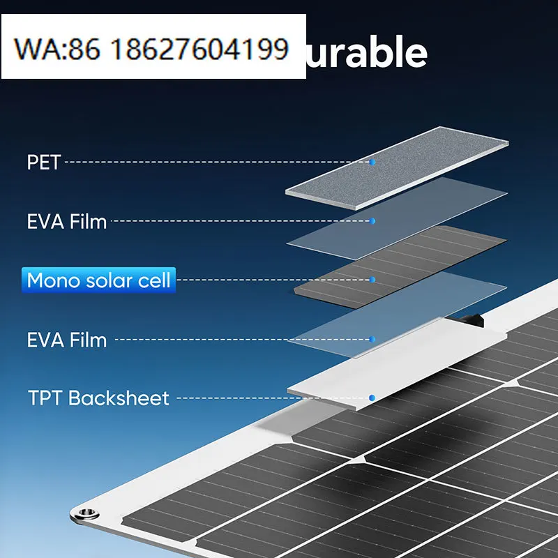 

10W-50W Multi Voltage Solar Panel, Flexible DC Charger RV Marine Camping Off Grid System