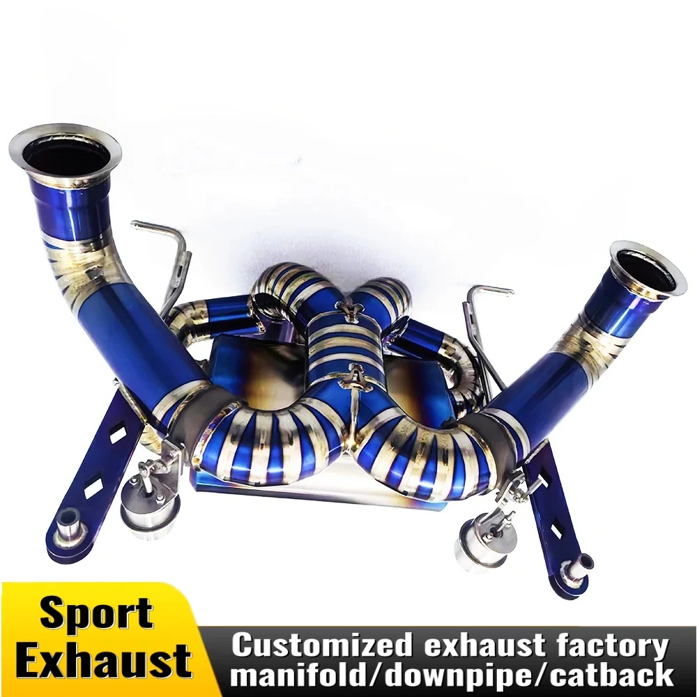 

Suitable for 2019-2023 Lamborghini SVJ 6.5 titanium exhaust cat back racing performance valve exhaust muffler car sound upgrade