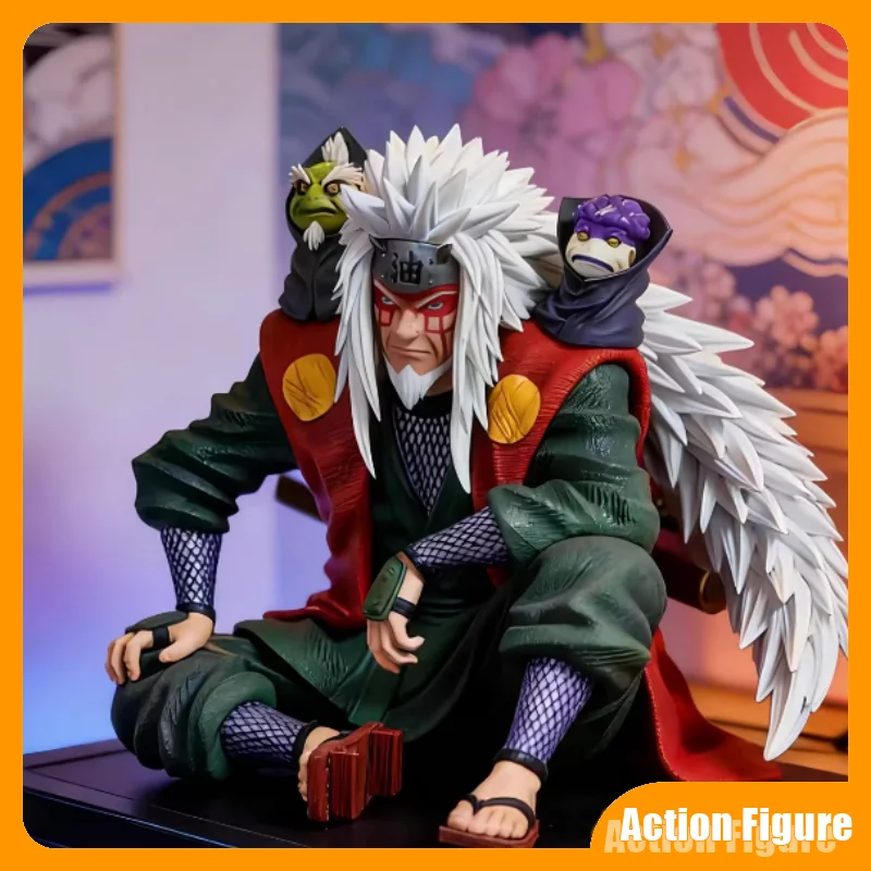 

Аниме-фигурка Наруто: Джирайя с двумя сменными головами, боевые позы, скульптура из ПВХ, модель аниме-персонажа, игрушка, декор для рабочего стола, подарки