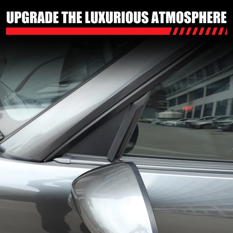 For Mazda MX-5 MX5 ND 2016-2026 Aluminum Alloy Black Car A-Pillar Triangle Spoiler Wind Deflector Trim Panel stiker Accessories