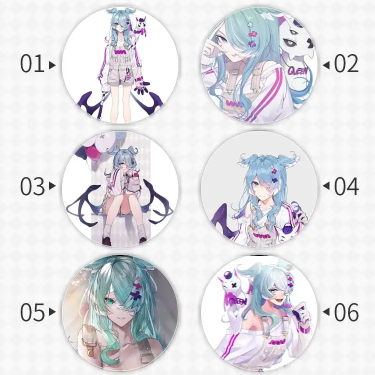 Elira Pendora Badge Brooch Vtuber Virtual YouTuber anchor Peripherals Pin Peripheral Birthday present Pupil Tinplate Creative