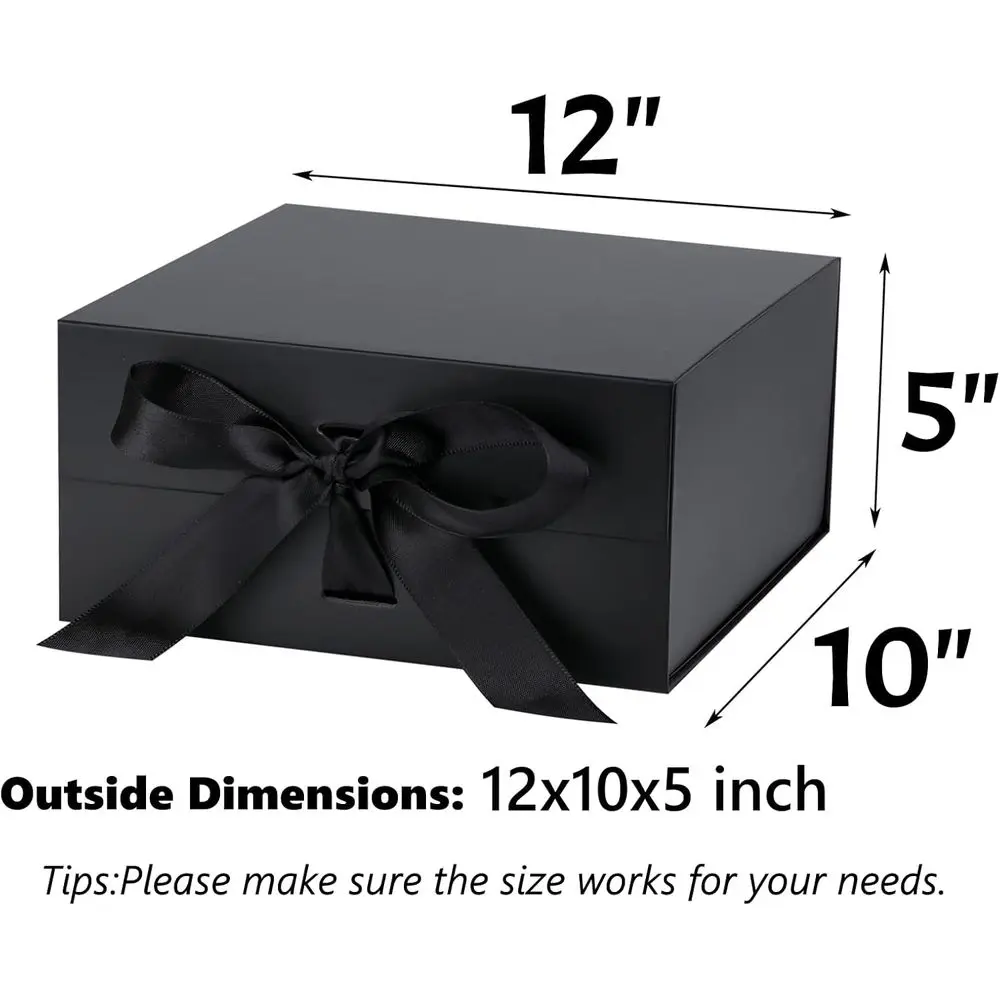 12x10x5 Inch Decorative Storage Boxes with Magnetic Closure for Gifts, Weddings, and Birthdays (Set of 5) - Detail 1