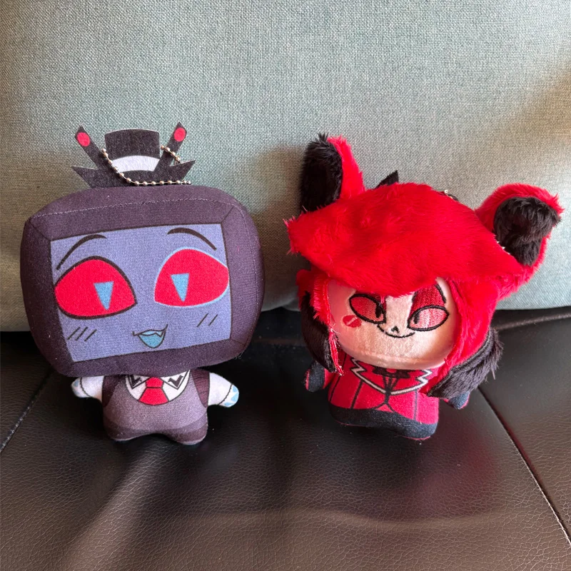 15 cm Alastor 3 V Vox Plüschtiere Tasche Schlüsselanhänger Lustige Anime Animation Hazbin Hotel Charakter Figur Plushie Schlüssel Kette Anhänger Puppe – Detail 8